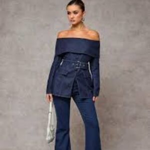 Denim Blue Women's Top New .